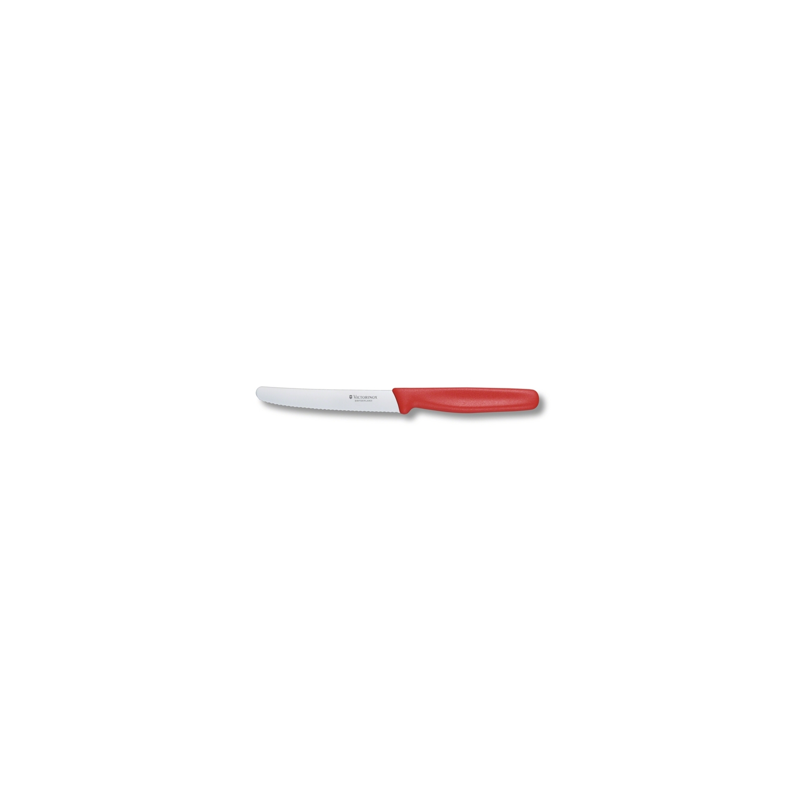 Кухонный нож Victorinox Standart для овощей 11 см, с волнистым лезвием, красный (5.0831)