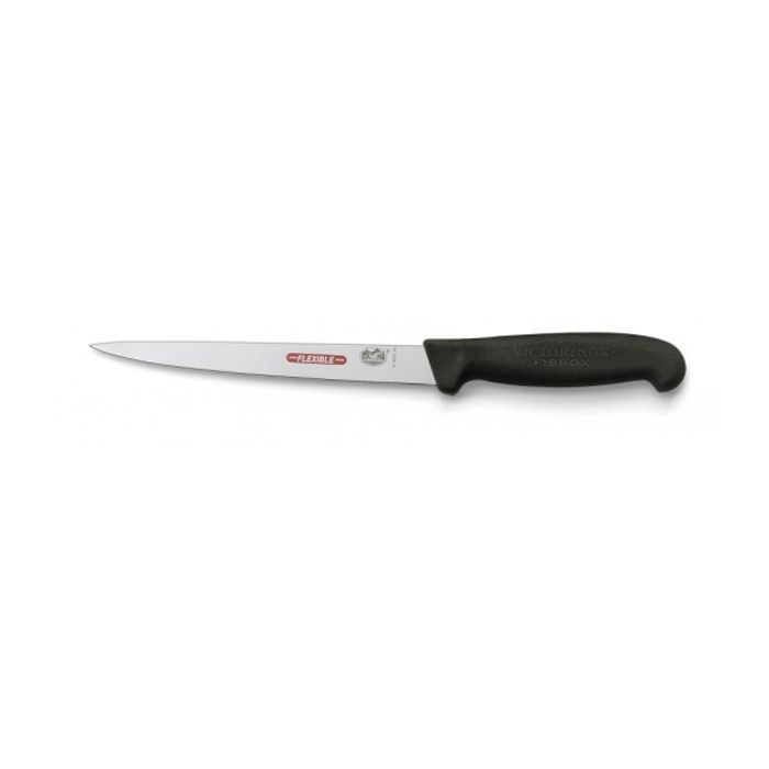 Кухонный нож Victorinox Fibrox филейный 18 см, черный (5.3813.18)