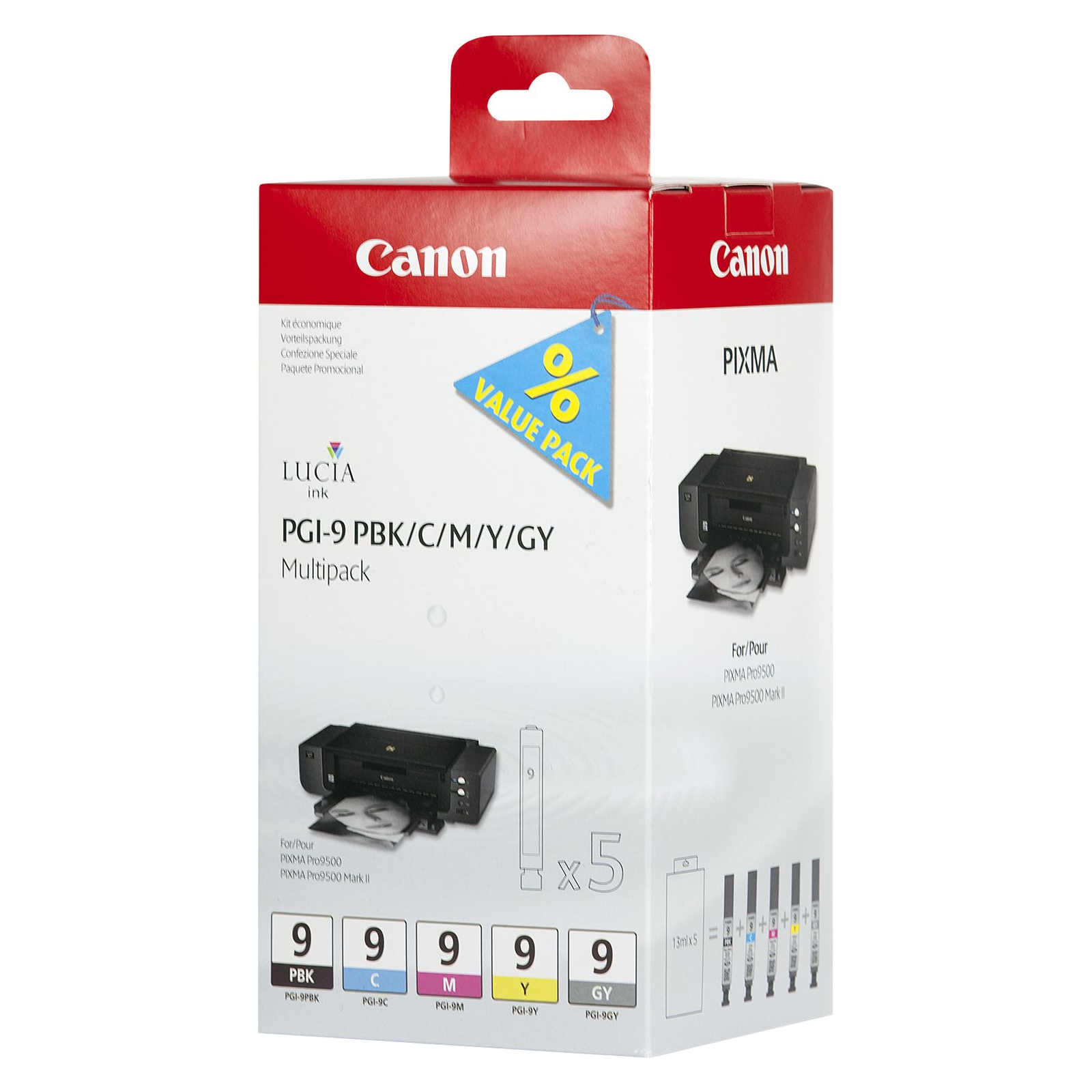 Картридж Canon PGI-9 Multi Pack PBK/C/M/Y/GY (1034B013) изображение 2