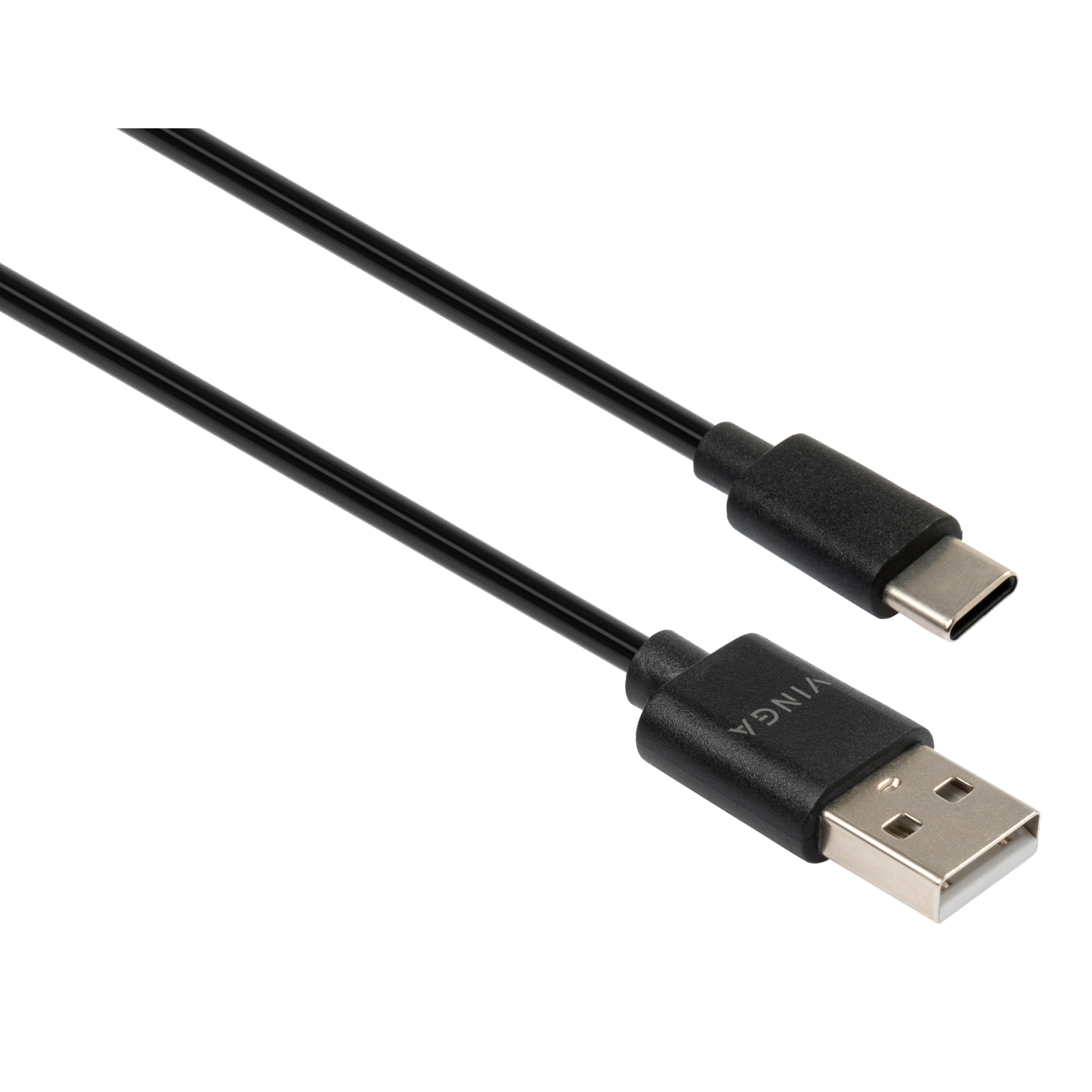 Дата кабель USB 2.0 AM to Type-C 1.8m Spring black Vinga (VCPDCTCS1.8BK) изображение 2