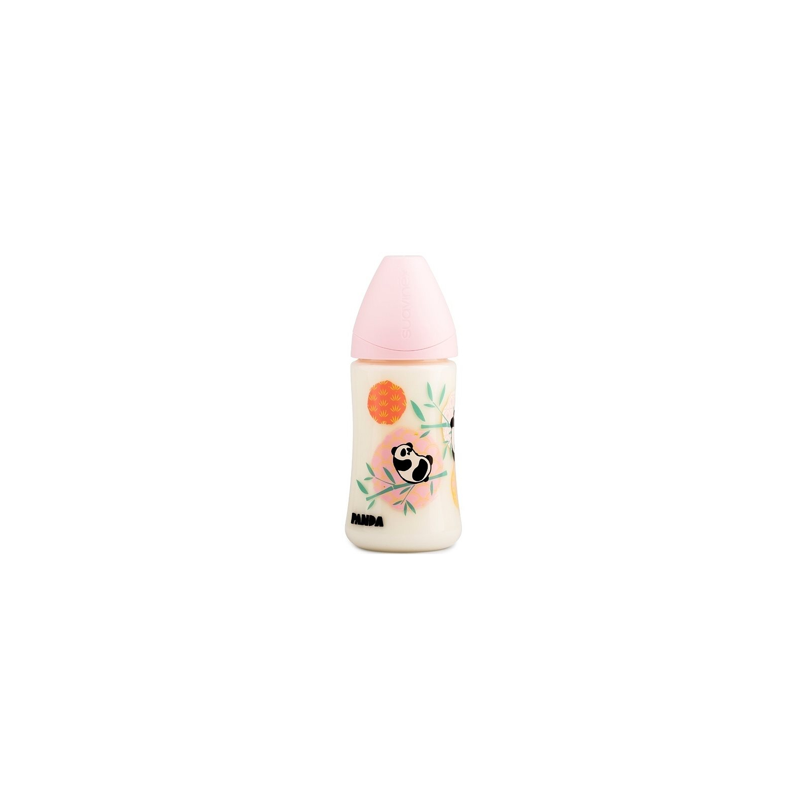 Бутылочка для кормления Suavinex Истории панды, 270 мл, розовая (303977)