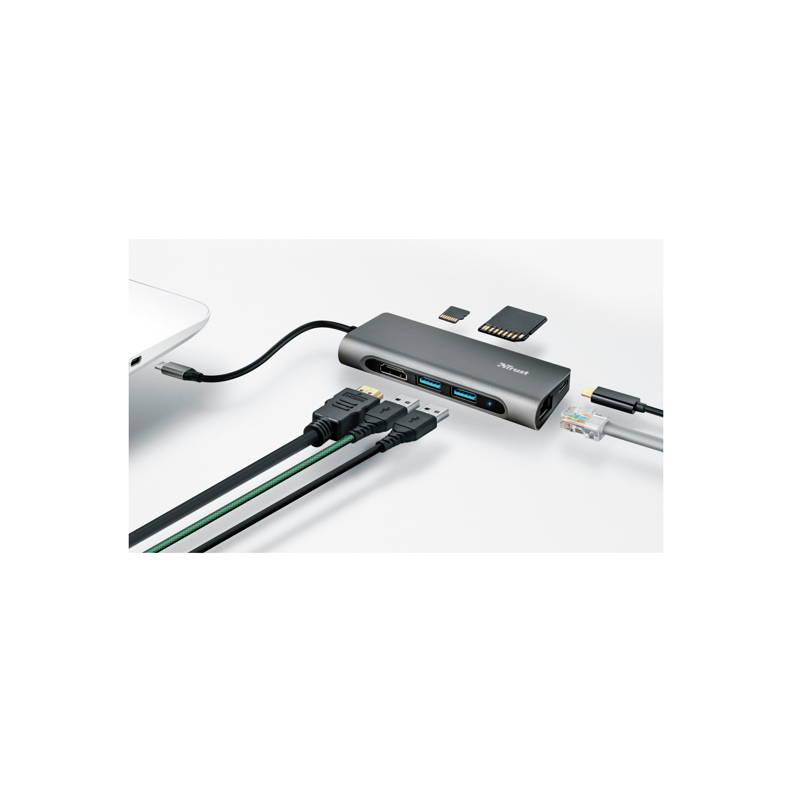 Концентратор Trust Dalyx Aluminium 7-in-1 USB-C Multi-port ALUMINIUM (23331_TRUST) зображення 4