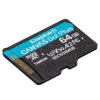 Карта памяти Kingston 64GB microSD class 10 UHS-I U3 A2 Canvas Go Plus (SDCG3/64GBSP) изображение 2