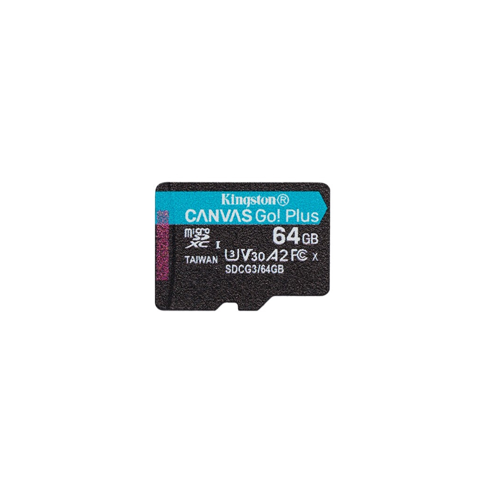 Карта пам'яті Kingston 64GB microSD class 10 UHS-I U3 A2 Canvas Go Plus (SDCG3/64GBSP)
