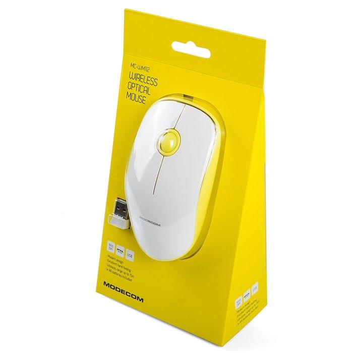 Мышка Modecom MC-WM112 Wireless Yellow-White (M-MC-WM112-290) изображение 5