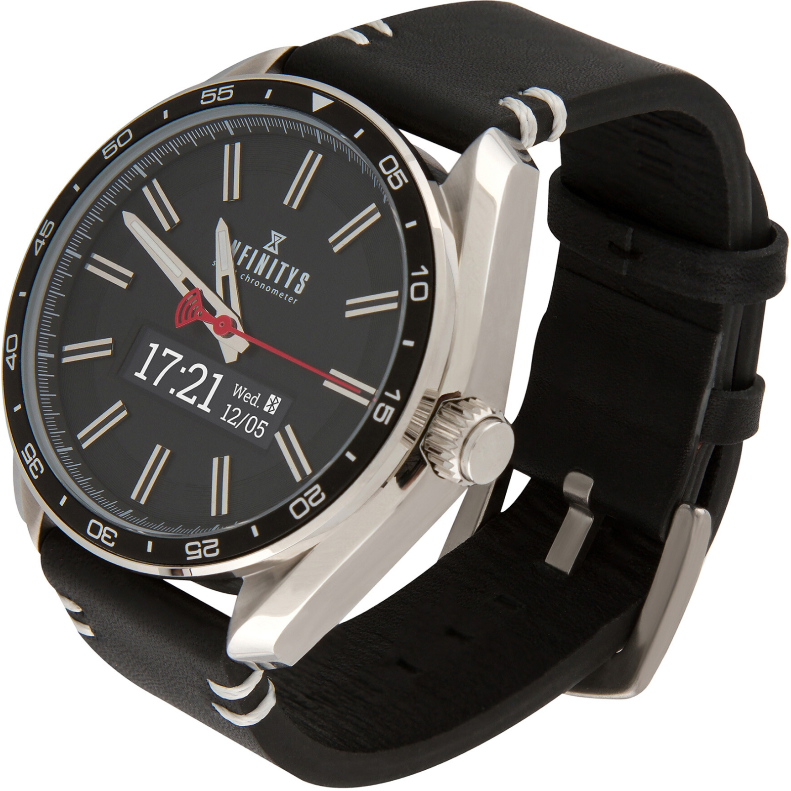Смарт-часы Atrix INFINITYS X10 45mm Swiss Classic Chrono Steel-black Смарт-ча (swwpaii1sccstlb) изображение 2