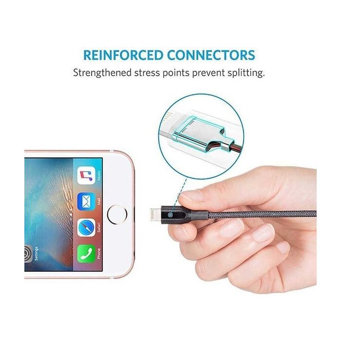 Дата кабель USB 2.0 AM to Lightning 1.8m black Anker (A8013H11/A8013H12) изображение 4
