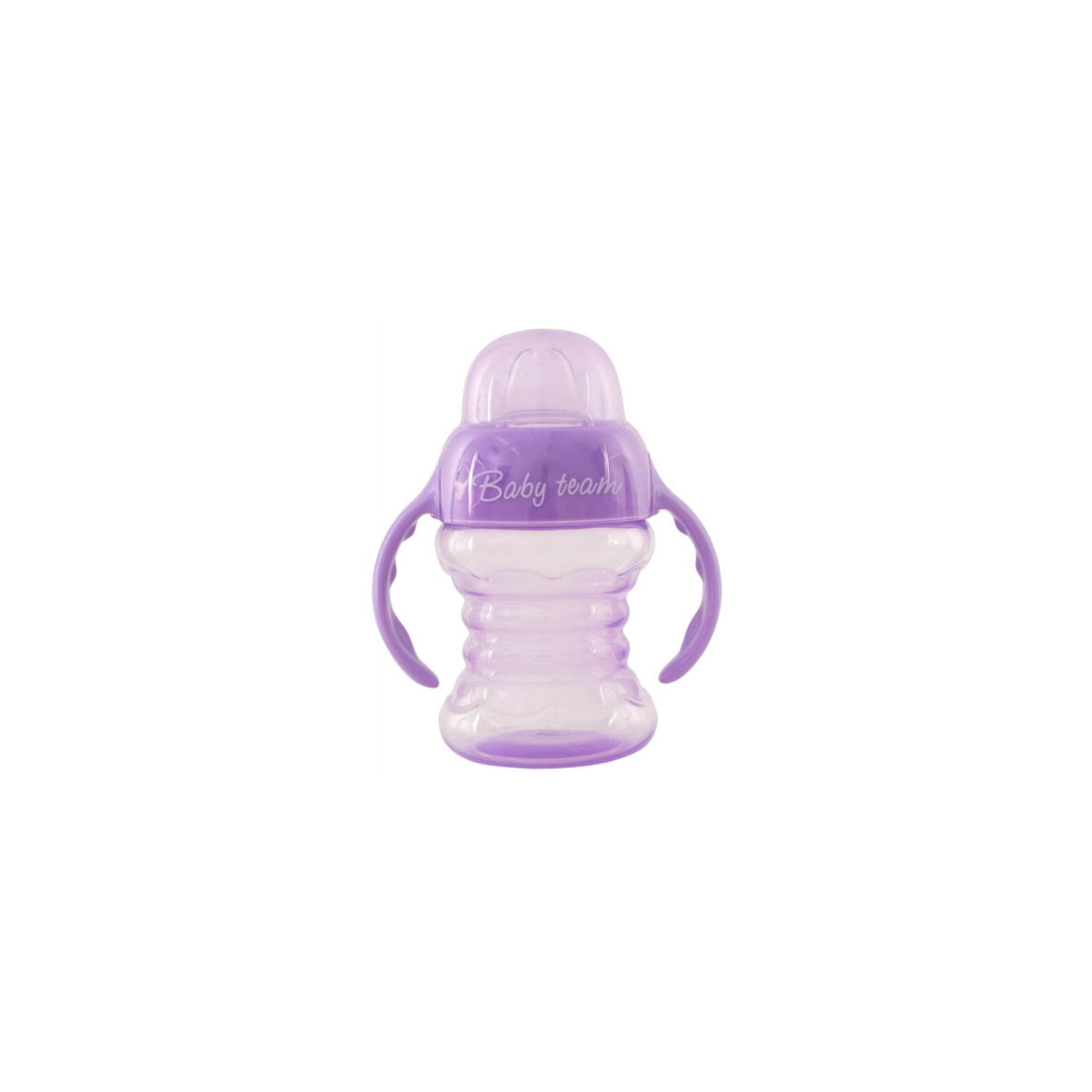 Поильник-непроливайка Baby Team со спаутом и ручками 180 мл 6+ (5022_фиолетовый)