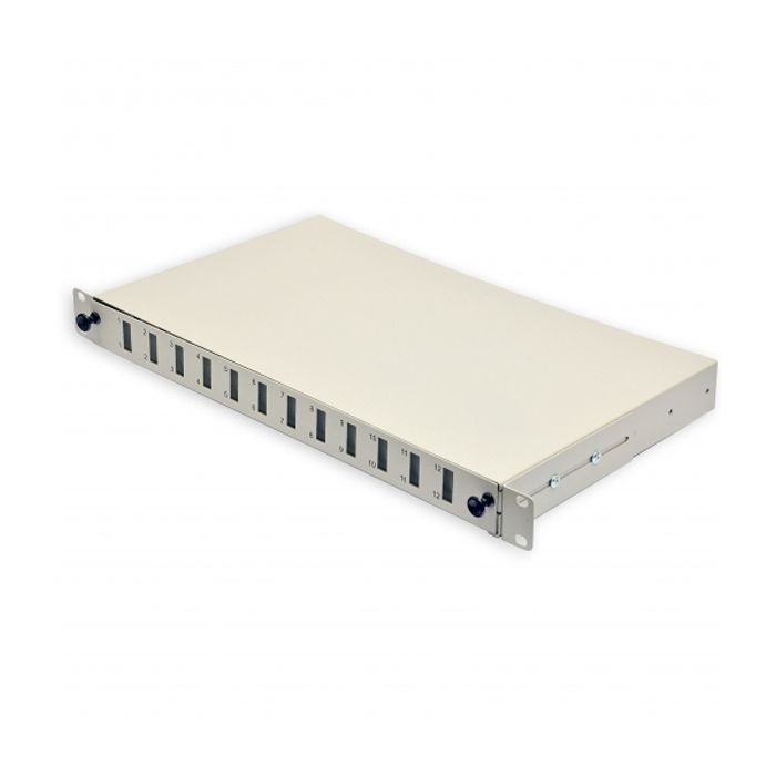 Патч-панель CMS 1U, 24 порта 12 SCDuplex, пустая (UA-FOPE12SCD-G) изображение 3