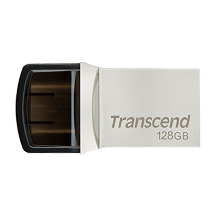 USB флеш накопитель Transcend 128GB JetFlash 890 Silver USB 3.1/Type-C (TS128GJF890S)