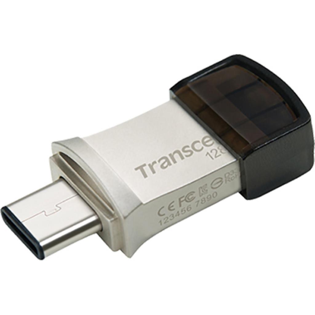 USB флеш накопитель Transcend 128GB JetFlash 890 Silver USB 3.1/Type-C (TS128GJF890S) изображение 2