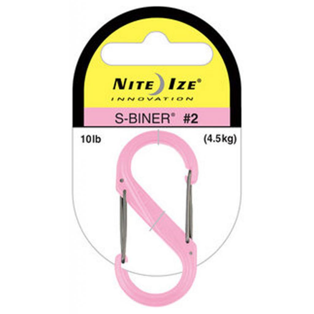 Карабін туристичний Nite ize Plastic Carb S Biner Size 2 NI789 Pink (4823082709434) зображення 2