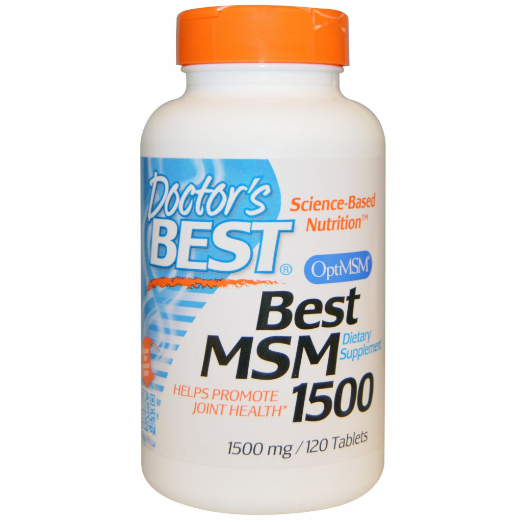 Вітамінно-мінеральний комплекс Doctor's Best МСМ (метілсульфонілметан) 1500, OptiMSM, 120 таблеток (DRB-00097)