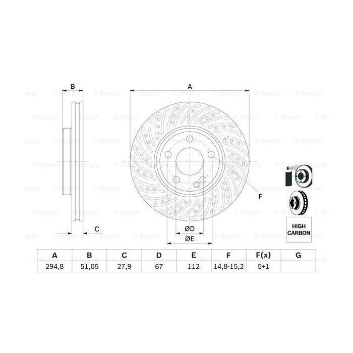 Гальмівний диск Bosch 0 986 479 A02 зображення 5
