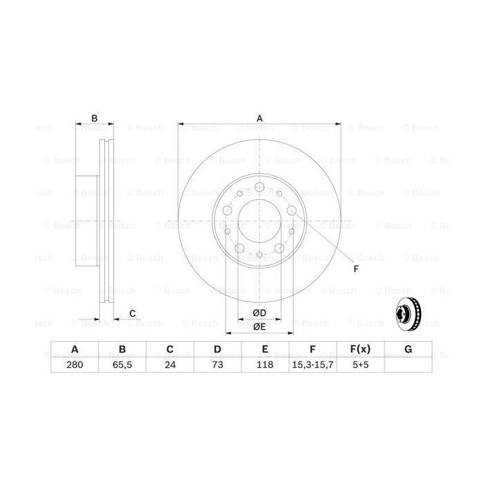 Тормозной диск Bosch 0 986 479 297 изображение 5