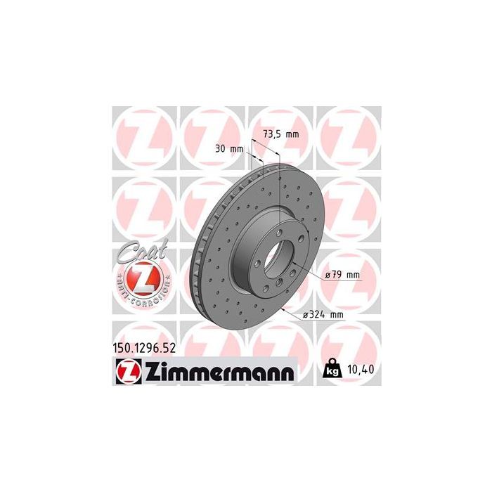 Гальмівний диск ZIMMERMANN 150.1296.52