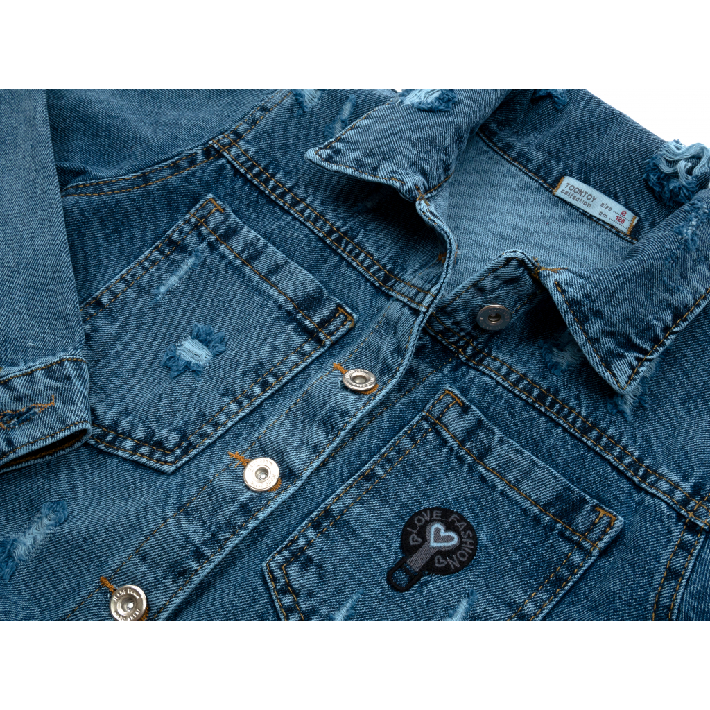 Піджак Toontoy джинсовий з потертостями (6108-164G-blue) зображення 3