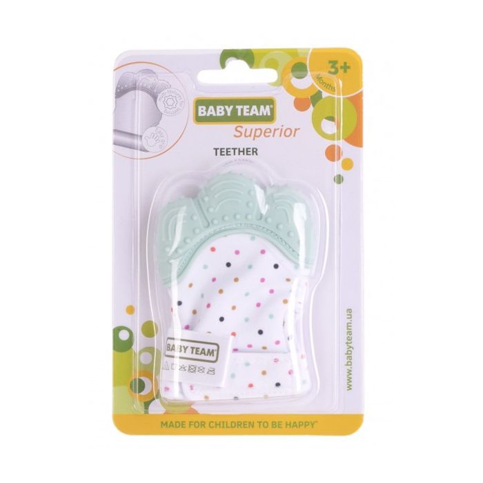 Прорізувач Baby Team рукавичка (4090_бірюзовий) зображення 4