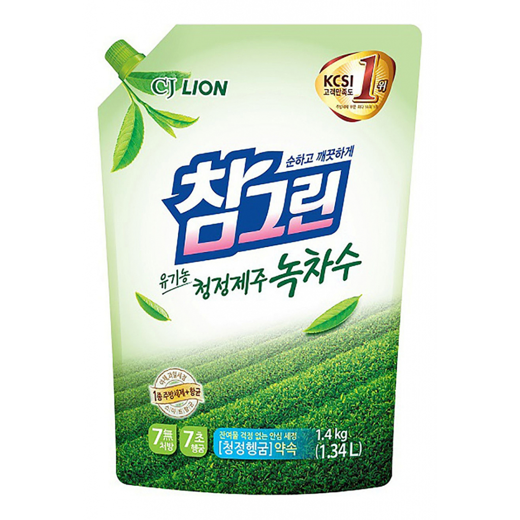 Средство для ручного мытья посуды Lion Chamgreen Зеленый чай запаска 1.2 л (8801007655154)