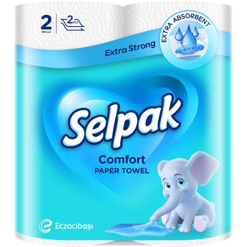 Бумажные полотенца Selpak Comfort 2 слоя 2 рулона (8690530008847)