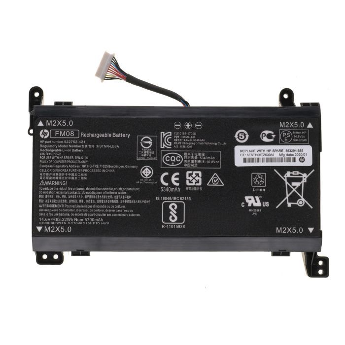 Аккумулятор для ноутбука HP Omen17-anHSTNN-LB8B, 5700mAh (83.22Wh), 8cell, 14.6V, Li-ion (A47544)