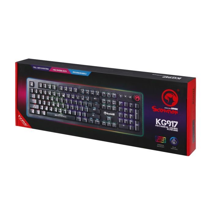 Клавиатура Marvo KG917 Multi-LED Mechanical Blue Switch изображение 6