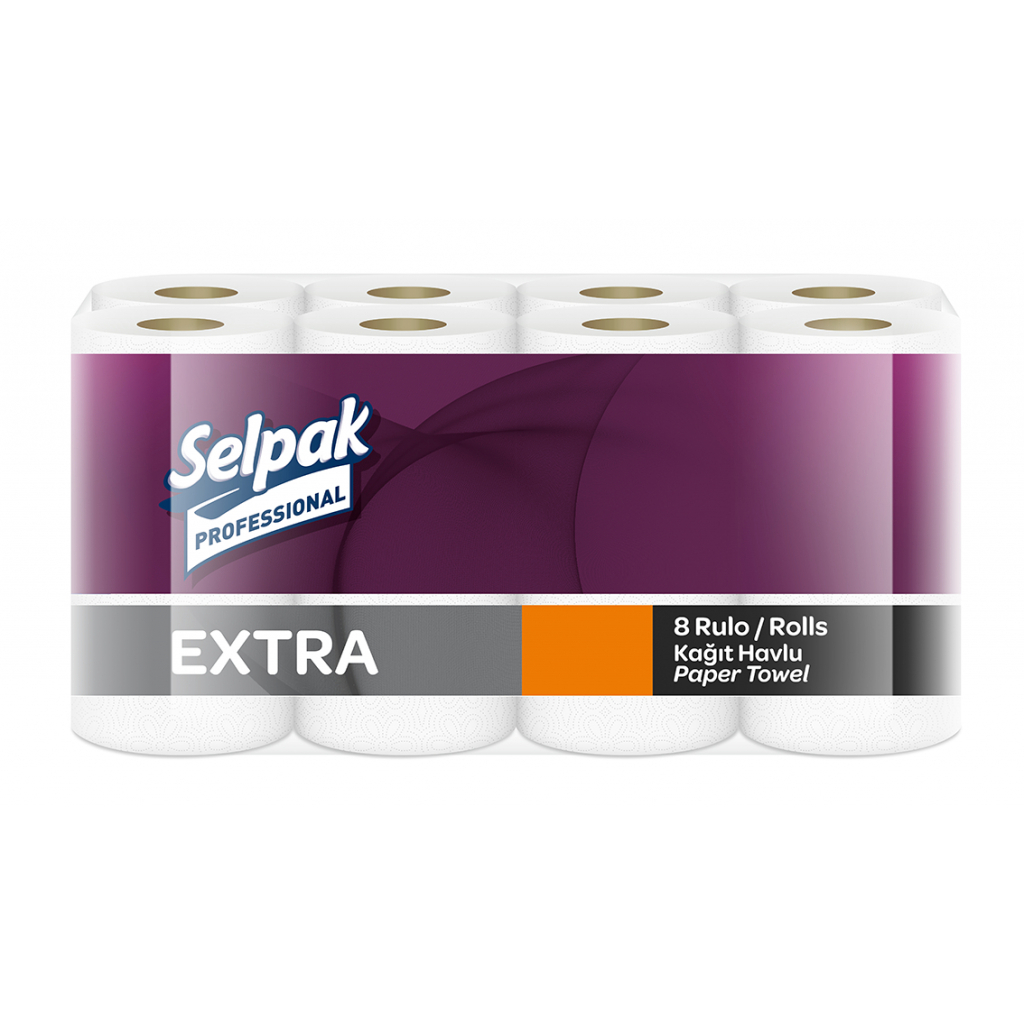 Бумажные полотенца Selpak Professional Extra 2 слоя 11.25 м 8 рулонов (8690530480599)