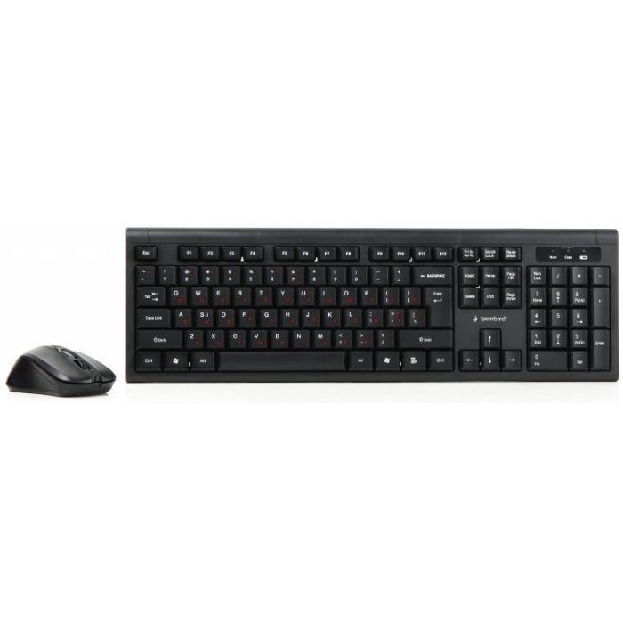 Комплект Gembird KBS-WM-03-UA Wireless Black (KBS-WM-03-UA) изображение 2