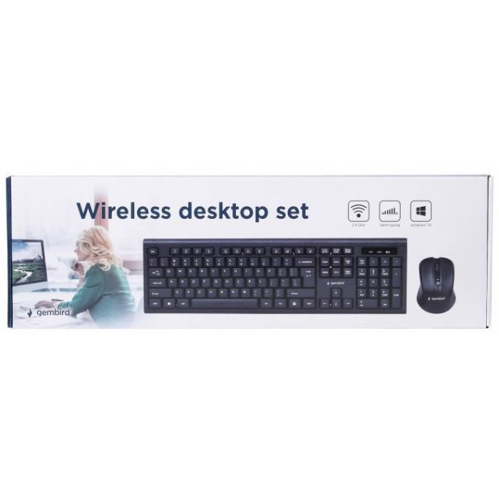 Комплект Gembird KBS-WM-03-UA Wireless Black (KBS-WM-03-UA) изображение 3