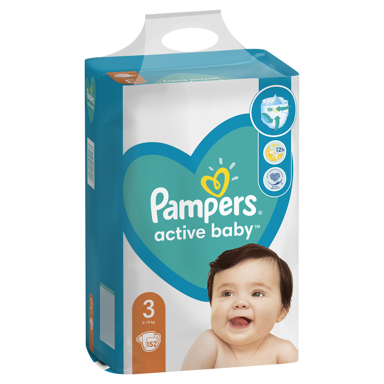 Підгузки Pampers Active Baby Midi Розмір 3 (6-10 кг) 152 шт (8001090951533) зображення 3