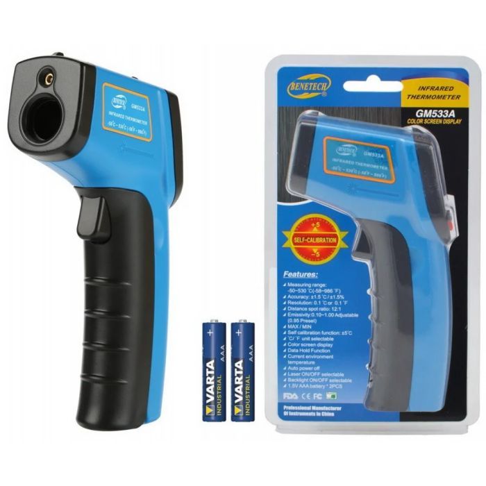 Пірометр Benetech -50-530C (GM533A) зображення 6