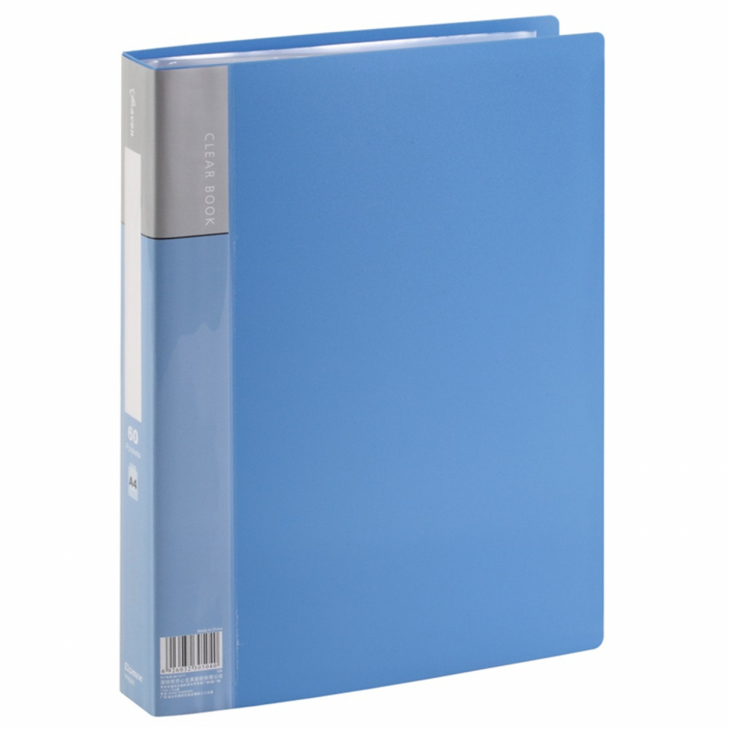 Папка с файлами Comix А4, с 60 файлами, синий (FOLD-COM-PF60AK-BL)