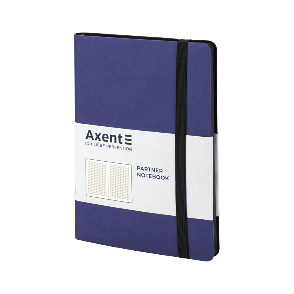 Блокнот Axent Partner Soft Skin 125x195 мм 96 листов в клетку Темно-синий (8206-38-A) изображение 2