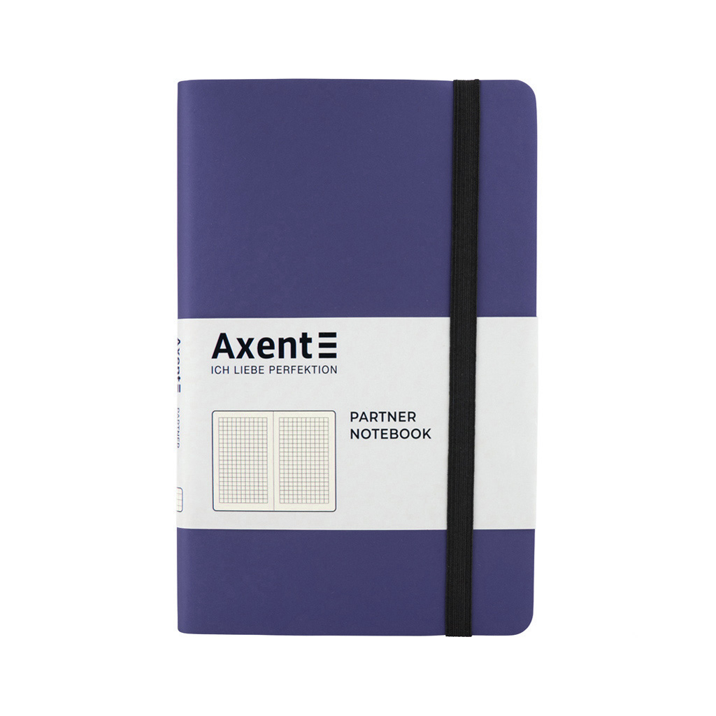 Блокнот Axent Partner Soft Skin 125x195 мм 96 листов в клетку Темно-синий (8206-38-A)