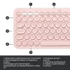 Клавіатура Logitech K380 Multi-Device Bluetooth Rose (920-010569) зображення 6