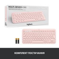 Клавиатура Logitech K380 Multi-Device Bluetooth Rose (920-010569) изображение 9