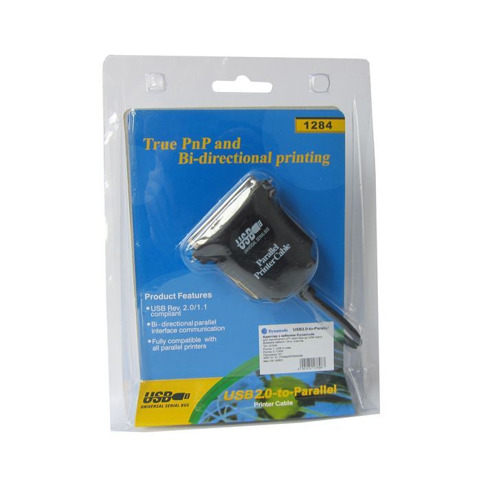 Кабель для передачі даних Dynamode USB to LPT 1.8m (USB2.0-to-Parallel) зображення 5