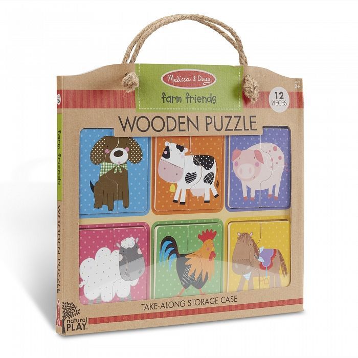 Пазл Melissa&Doug дерев'яні у футлярі "Друзі ферми" (MD31363) зображення 2