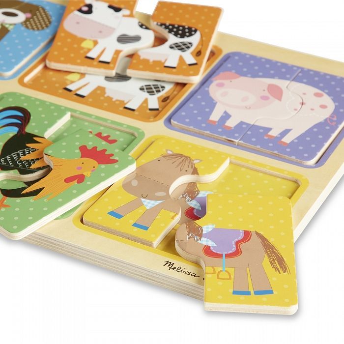 Пазл Melissa&Doug дерев'яні у футлярі "Друзі ферми" (MD31363) зображення 4
