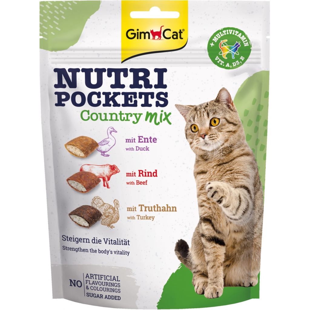 Ласощі для котів GimCat Nutri Pockets Кантрі мікс 150 г (4002064419275)