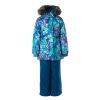 Комплект верхней одежды детский Huppa RENELY 1 41850130 голубой с принтом/бирюзово-зелёный 128 (4741468980003)