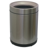 Контейнер для мусора JAH круглый без крышки с вн. ведром серебряный металлик 10 л (7039)