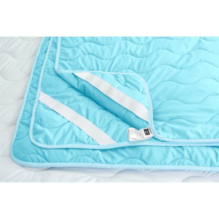Наматрацник MirSon Eco Light №1725 Silk Air-line на резинці по кутках Blue 200x200 см (2200002890953) зображення 5