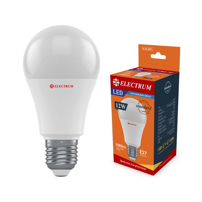 Лампочка Electrum A60 12W PA LS-V10 Е27 4000K (A-LS-1427)