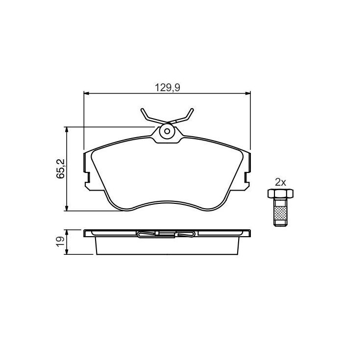 Тормозные колодки Bosch 0 986 461 753 изображение 2