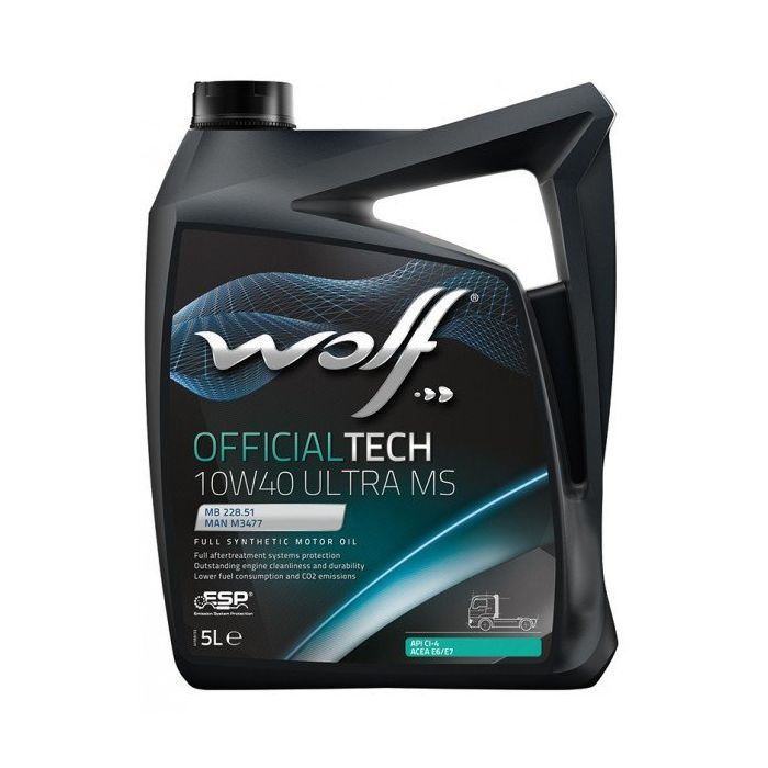 Моторна олива Wolf OFFICIALTECH 10W40 ULTRA MS 5л (8307317)