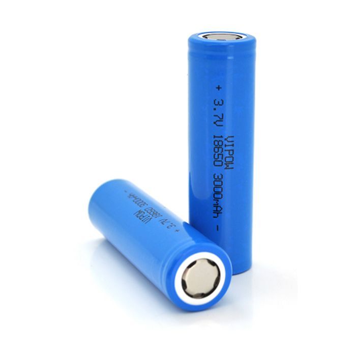 Акумулятор 18650 3000mAh, FlatTop, 3.7V, Blue Vipow (ICR18650-3000mAhFT)