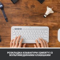 Клавиатура Logitech K380 Multi-Device Bluetooth UA Off-White (920-009868) изображение 2
