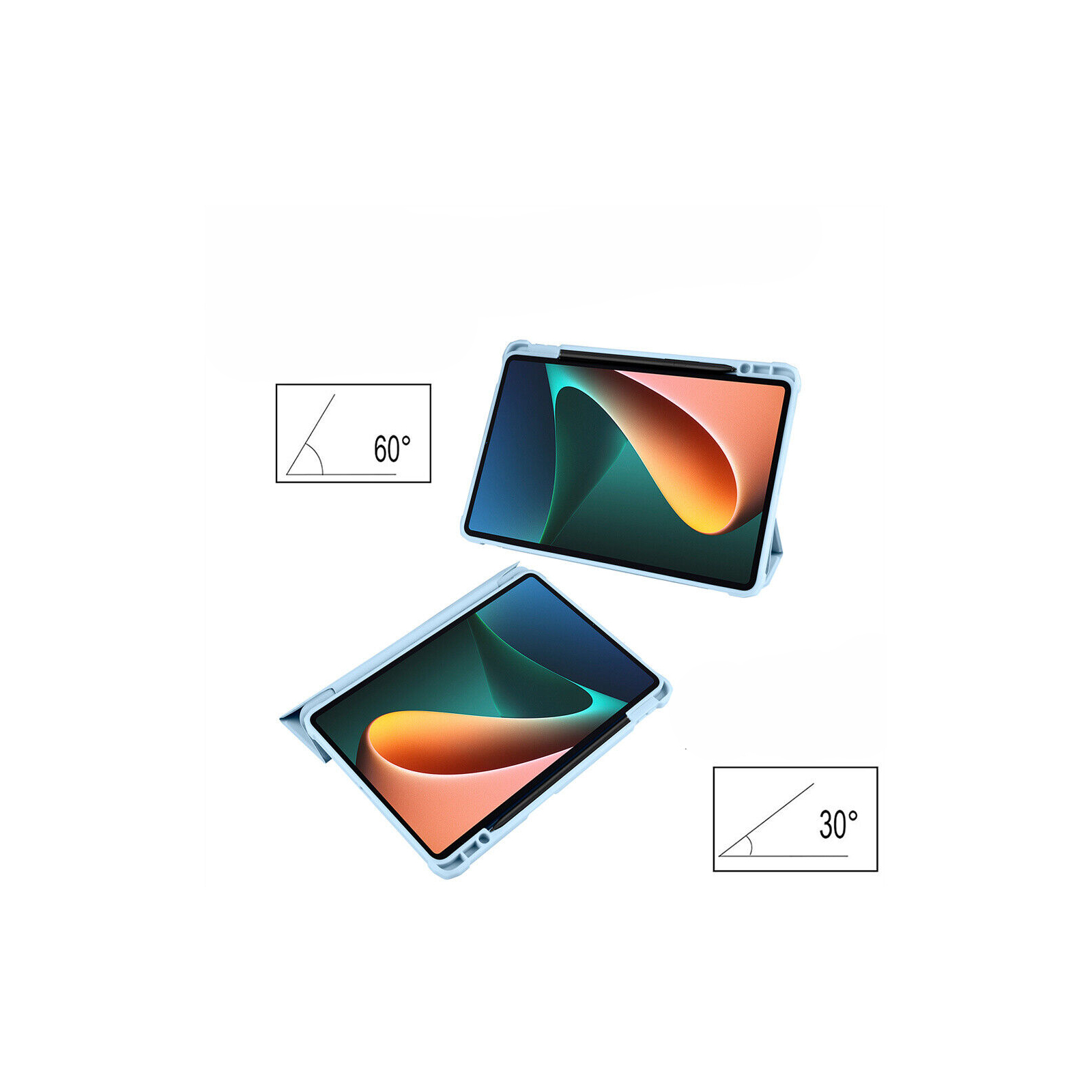 Чехол для планшета BeCover Soft Edge Pencil Mount Xiaomi Mi Pad 5 / 5 Pro Light Blue (708365) изображение 7