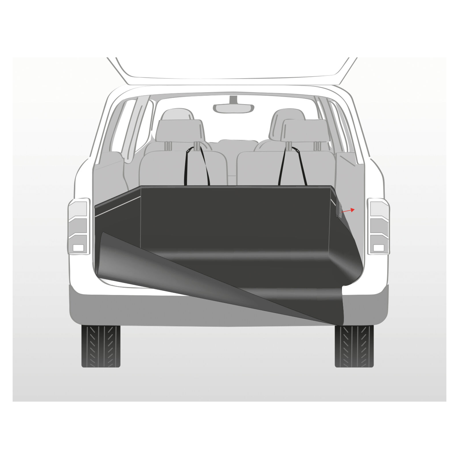 Килимок для тварин Trixie захисний для багажника авто 2.1х1.75 м Чорний (4011905132044) зображення 2